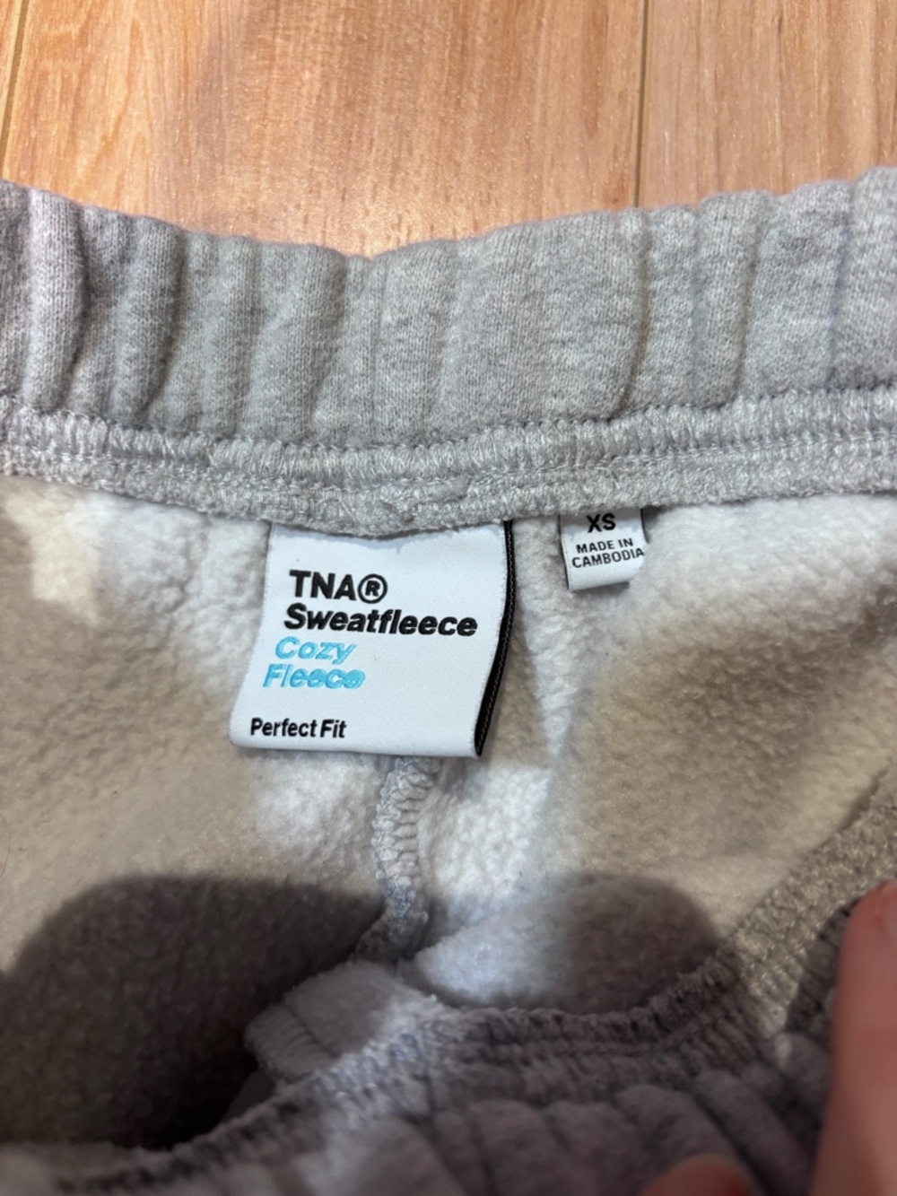 TNA Light Gray Sweatpants with Elastic Cuffs - Picture 2 of 3